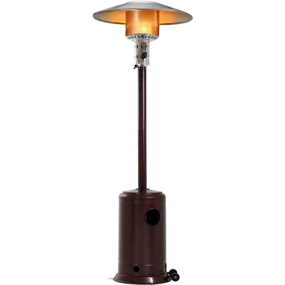 Outdoor Patio Heater Tall Standing Hammered Finish Garden Outdoor Heater Propane Standing LP 41,000BTU Outdoor Heater